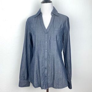 Express Design Studio Chambray Medium Blouse